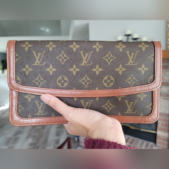 Louis Vuitton Handbags - Louis Vuitton Monogram Pochette Dame GM Cluch Bag Brown